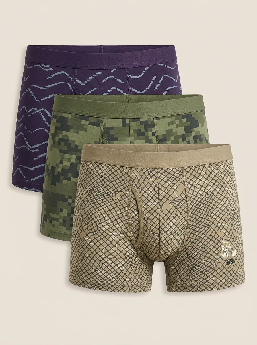 Everyday Camo Geometric Boxer Brief Set