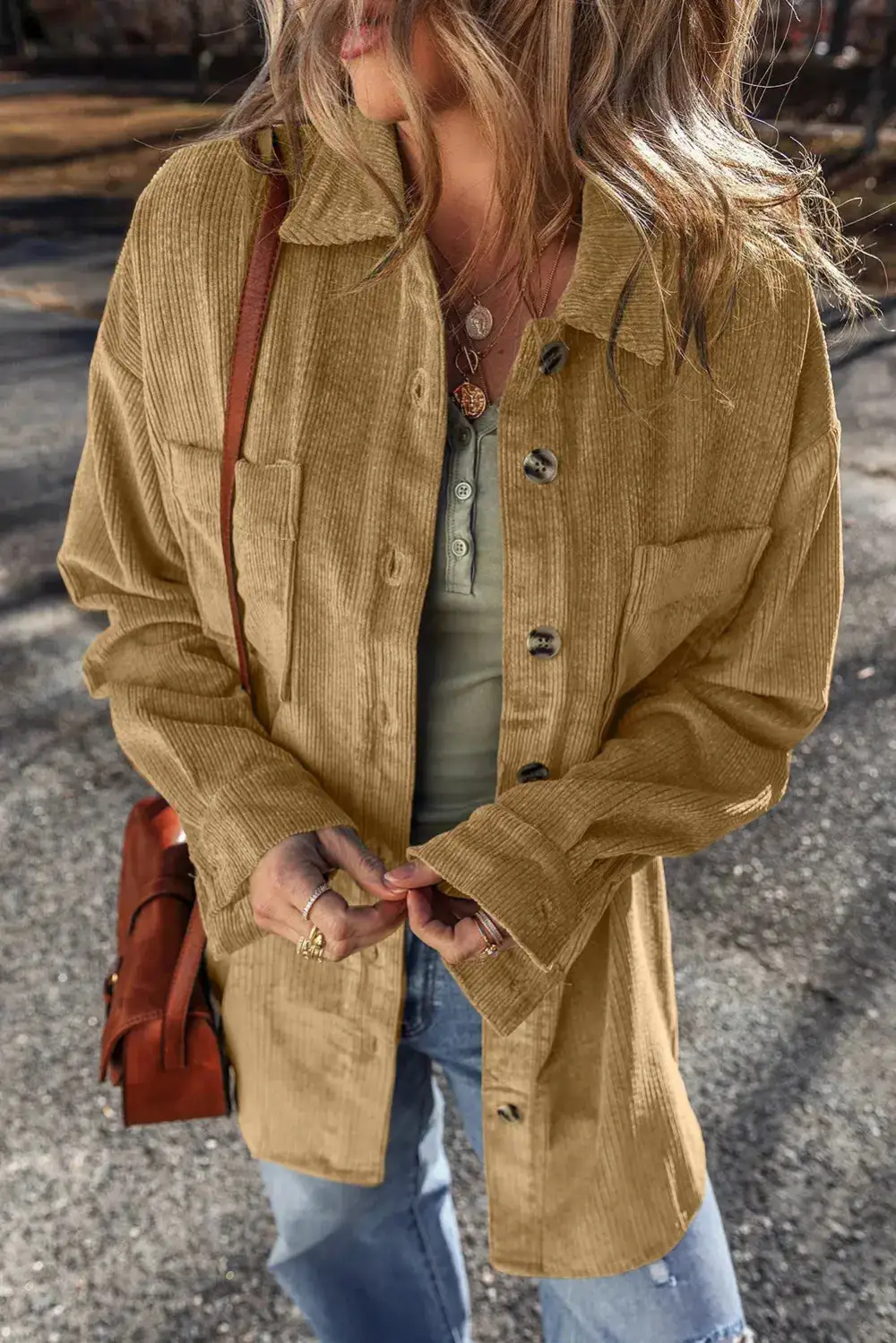 Everyday Button Front Pocketed Casual Jacket
