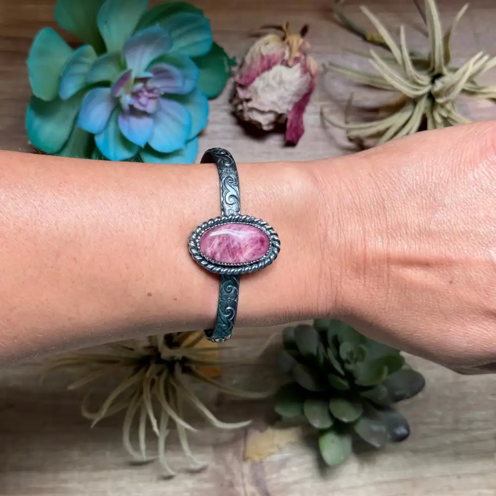 Statement Western Shell Sterling Silver Bracelet