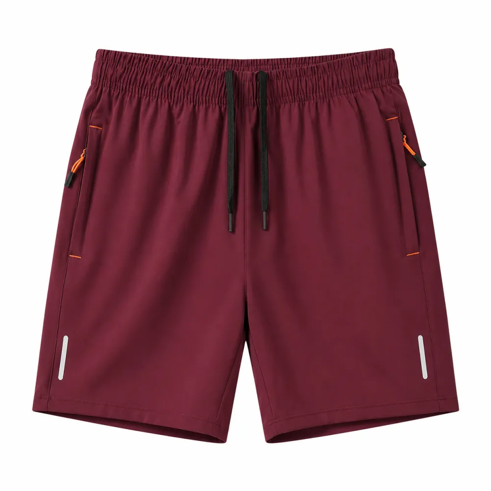 Men's 5-Pack Quick-Dry Slim-Fit Solid-Color Athletic Shorts