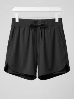 Women's Layered Curved-Hem Athletic Shorts