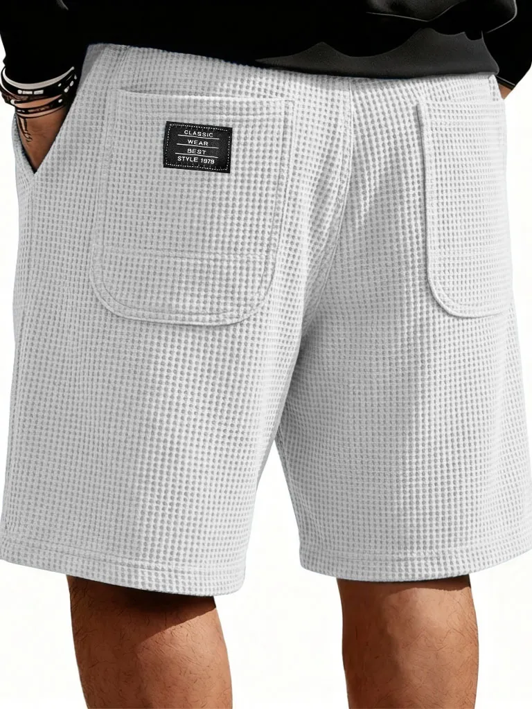 Textured Knit Double Pocket Shorts