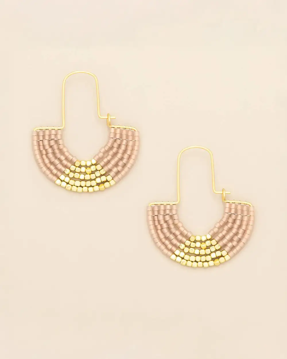 Glass Textured Hoop Earrings