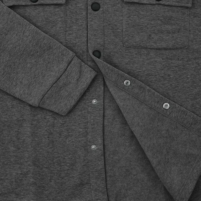 Buttoned Textured Work Jacket