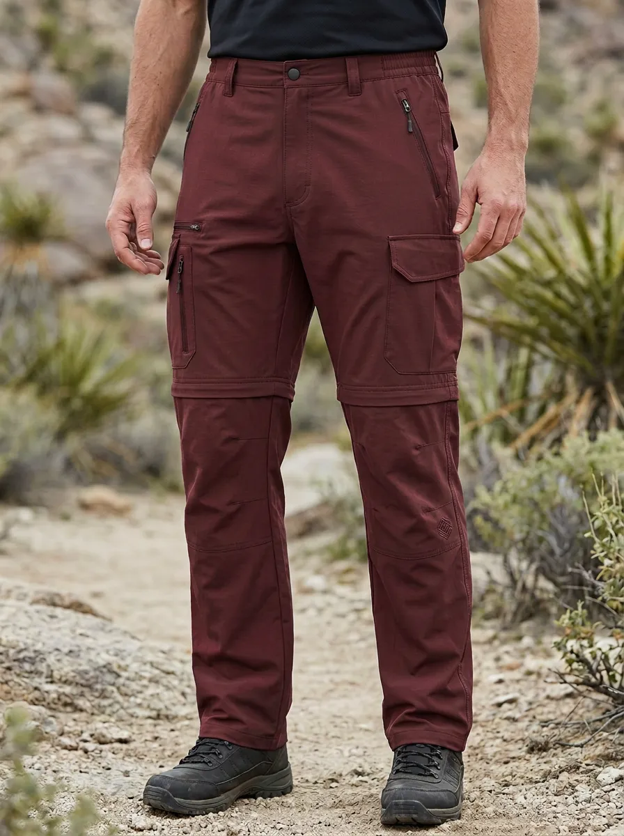 Men's Expedition Trek Multi-Pocket Waterproof Zip-Off Tactical Cargo Pants