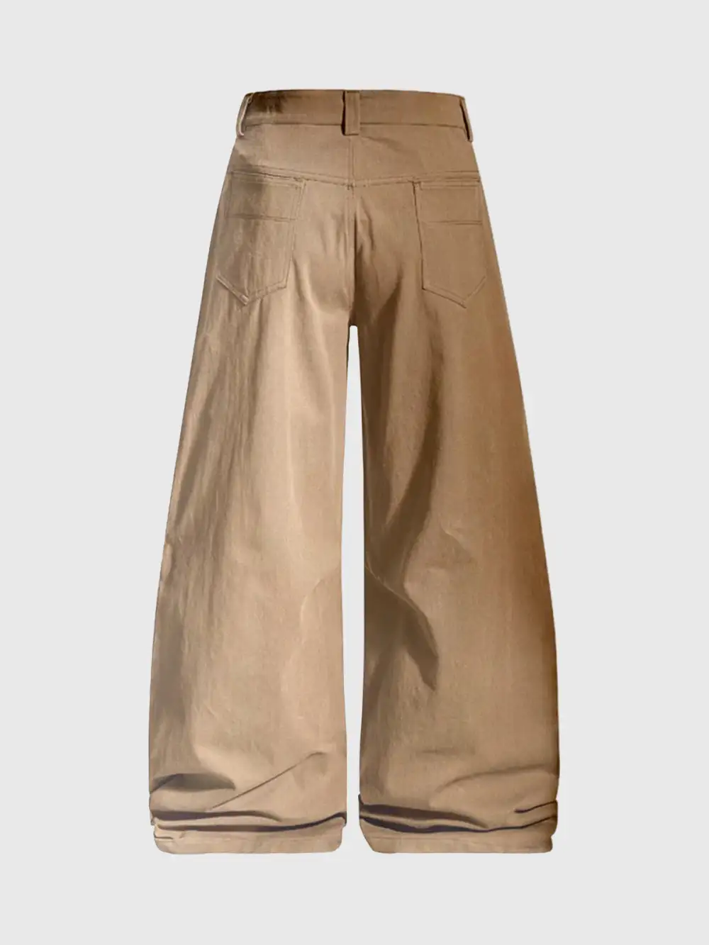 Curved-Cut Patchwork  Pants