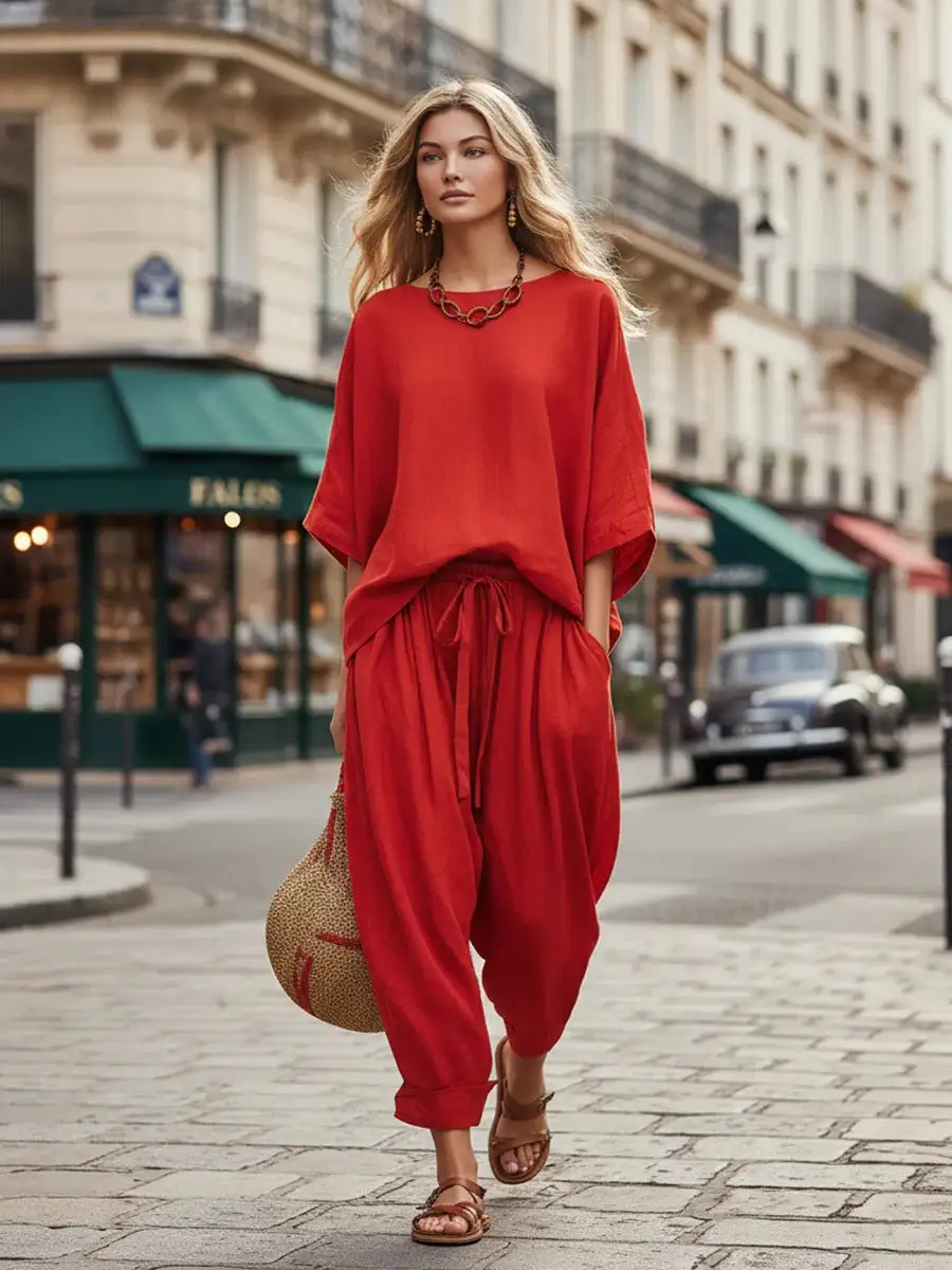 Linen Women's Two-Piece Set