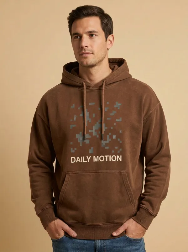 Men's Daily Motion Pixel Art Graphic Print Hoodie