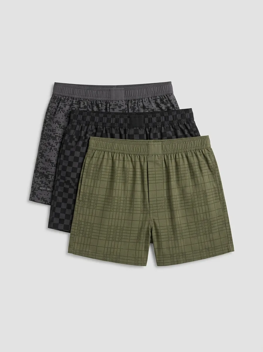 Everyday Camo Checkered Plaid Boxer Set
