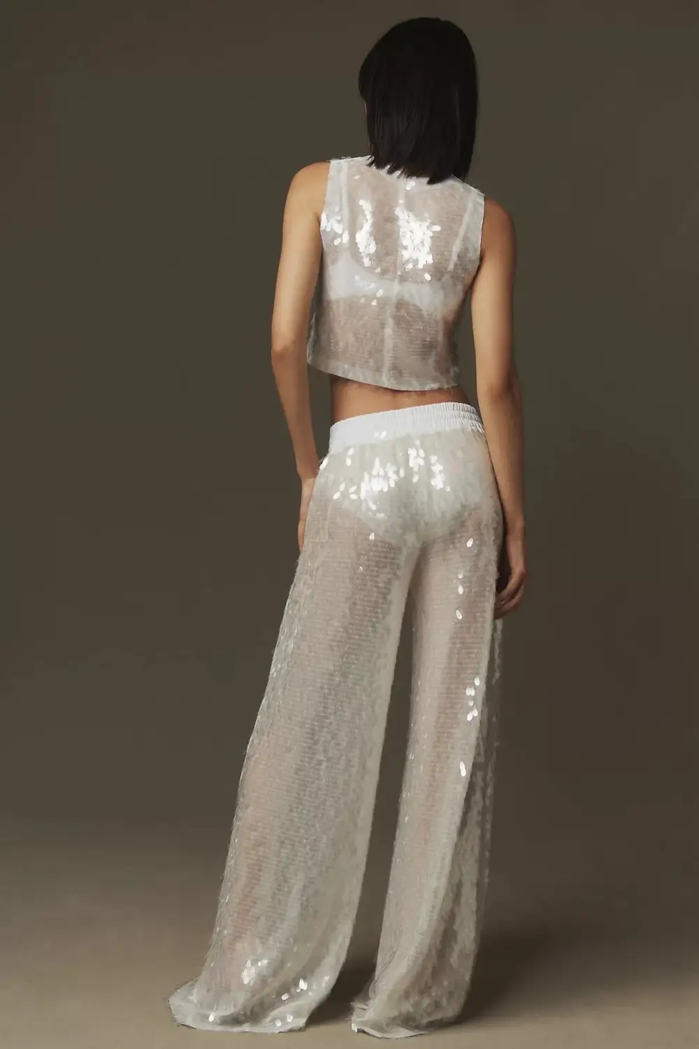 Sequin Sparkling Casual Pants