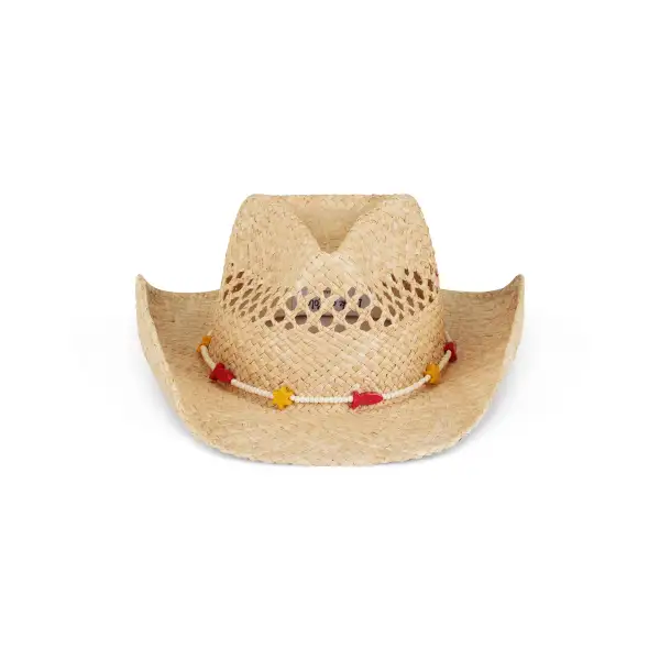 Fish Bead Raffia Cowboy Hat