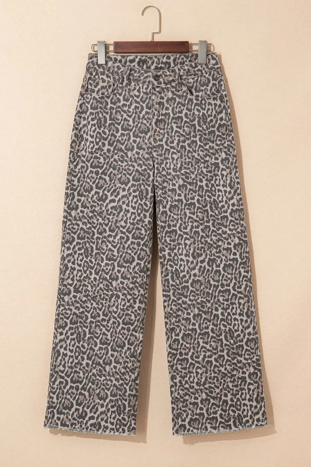 Textured Buttoned Denim Jeans