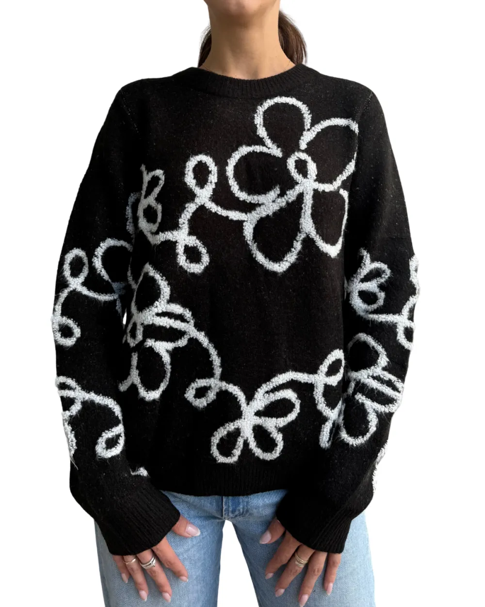 Floral Mohair Sweater