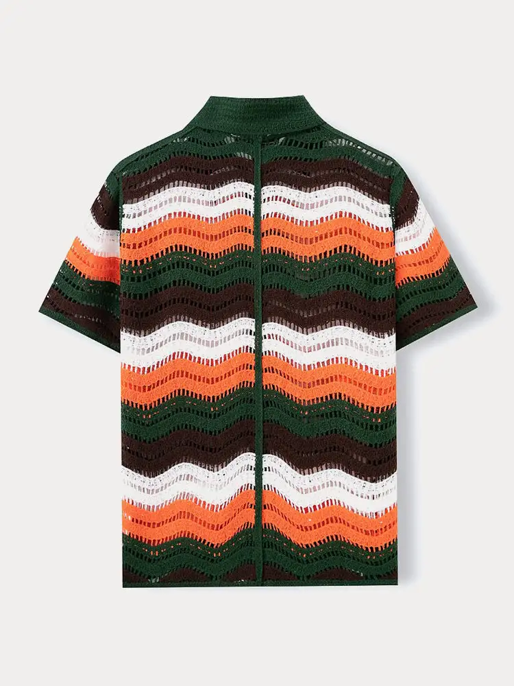 Open Stitch Utility Pocket Shirt