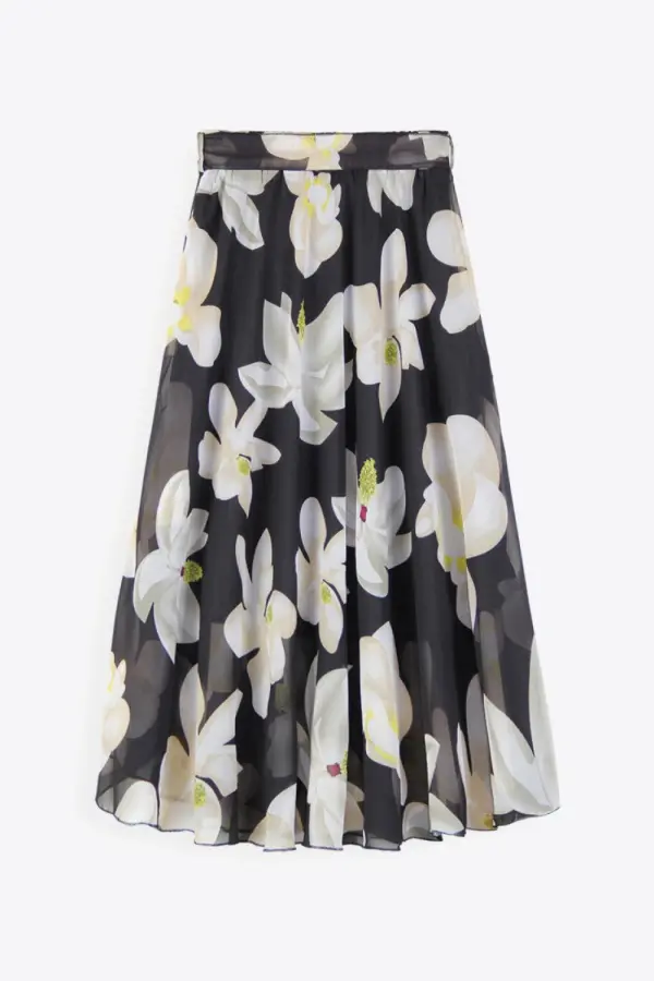Floral Tie-Waist Skirt Maxi