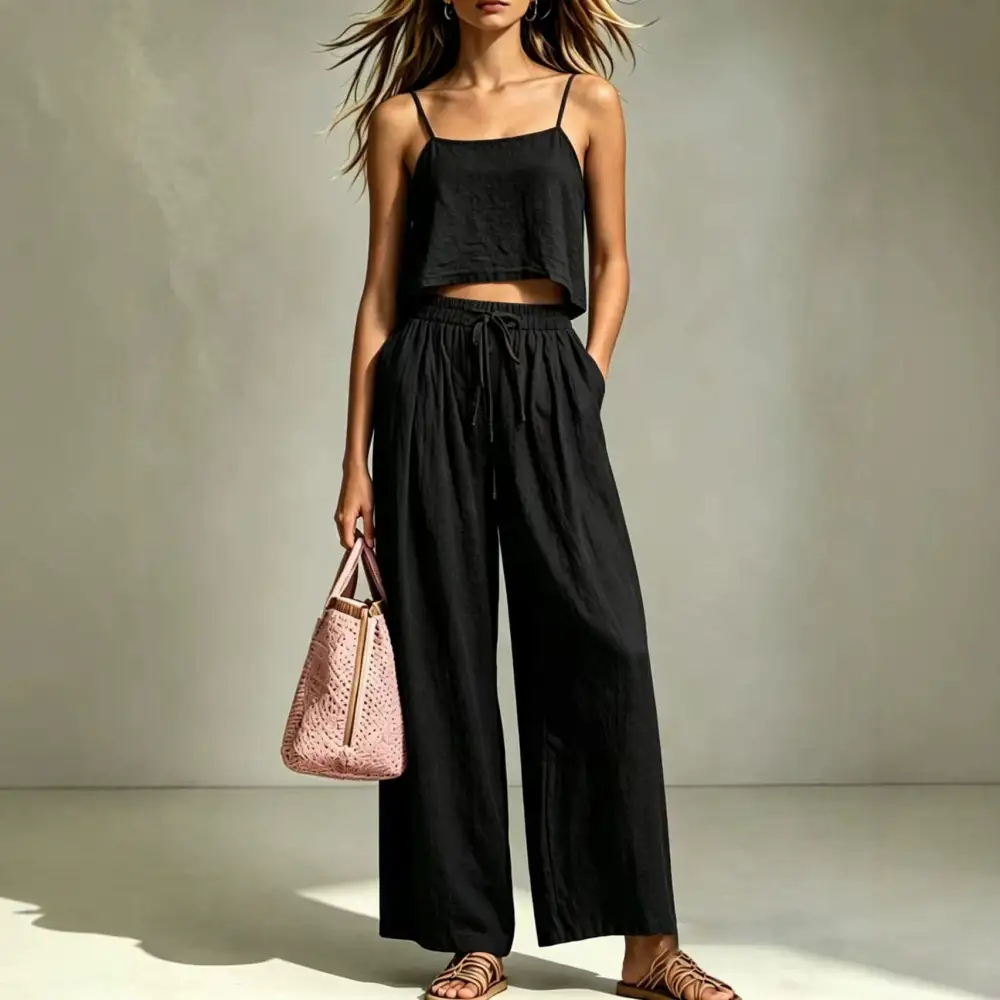 Wide-Leg Sleeveless Women's Matching Set