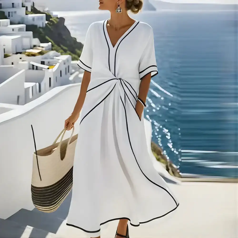  Flowy Wrap Midi Dress