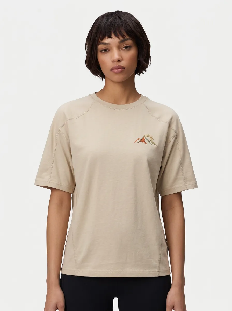 Women's Mountain Sun Embroidered Raglan T-Shirt