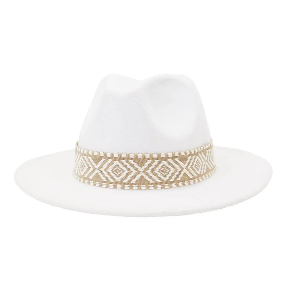 Belt Retro Flat Fedora Hat