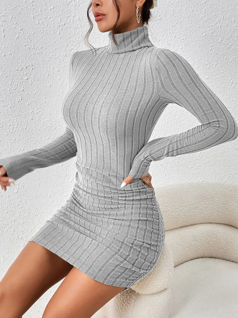 Ribbed Mini Dress