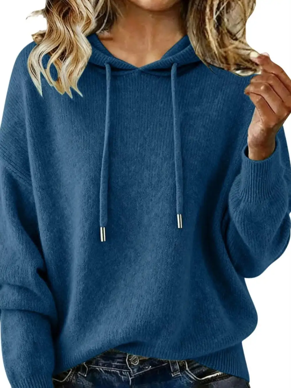 Versatile Drawstring Long Sleeve Sweater