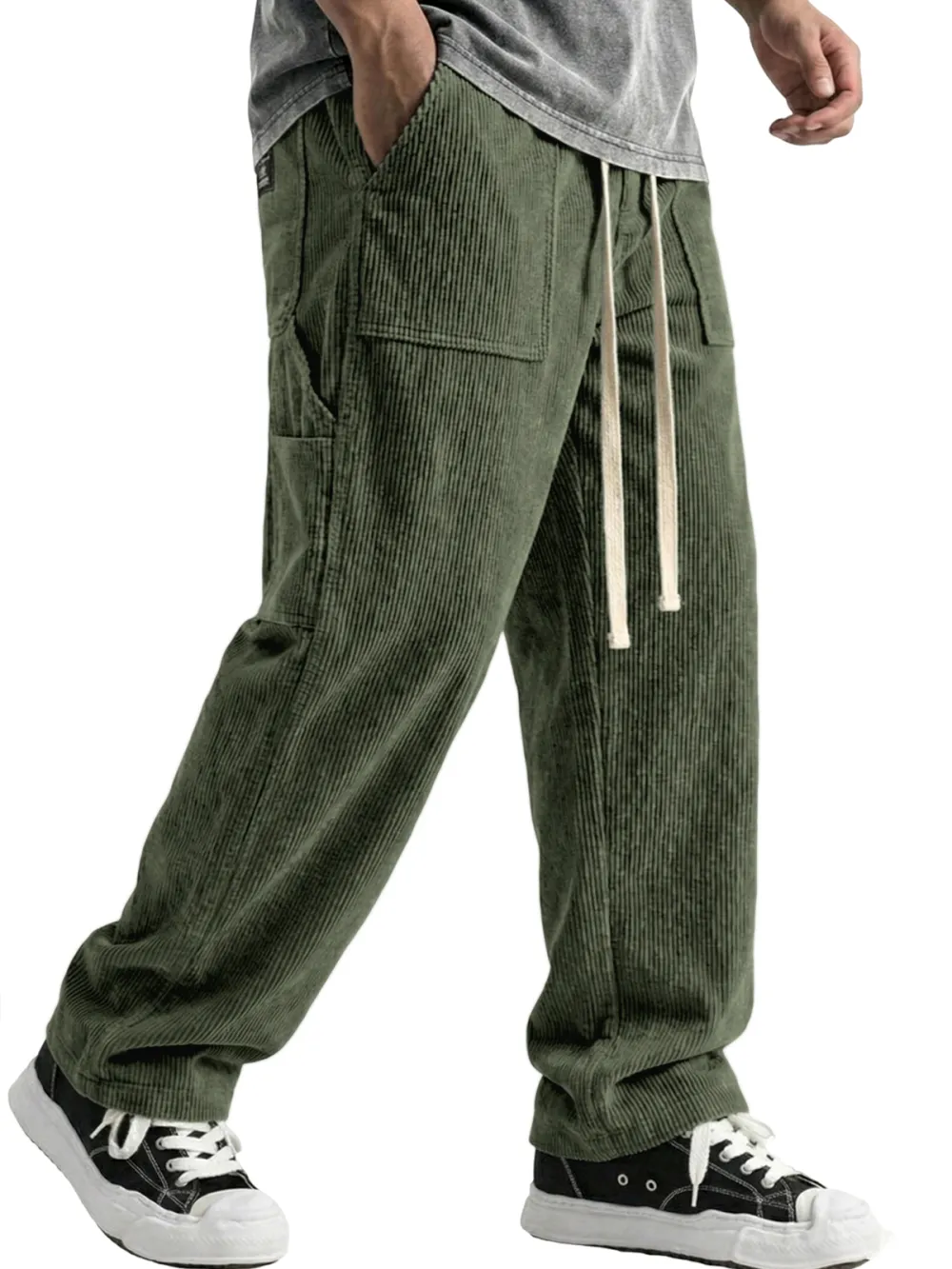 Relaxed Corduroy Pocket Trousers