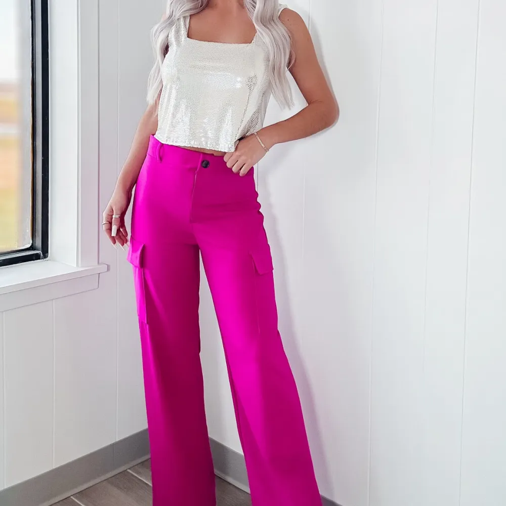 Cropped Sequin Tank Top