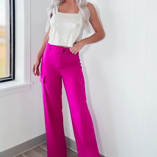 Cropped Sequin Tank Top