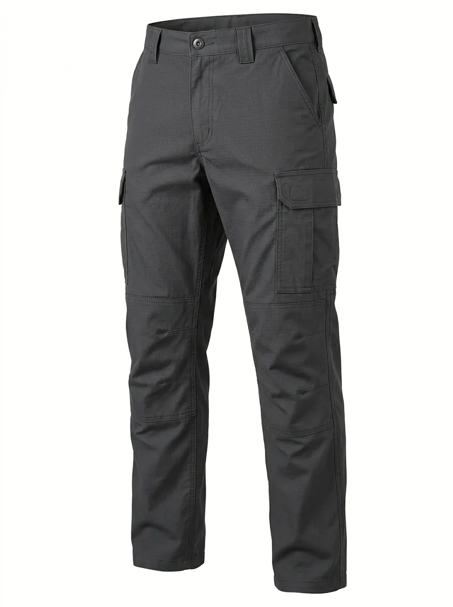 Men's Grid-Texture Reinforced-Knee Tactical Cargo Pants