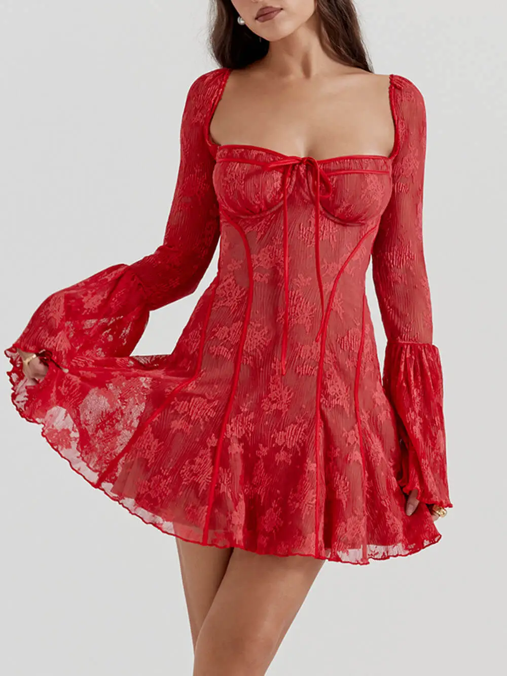 Lace Corset Mini Dress