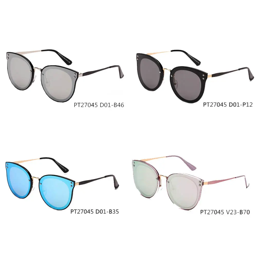 Round Polarized Cat-Eye Sunglasses