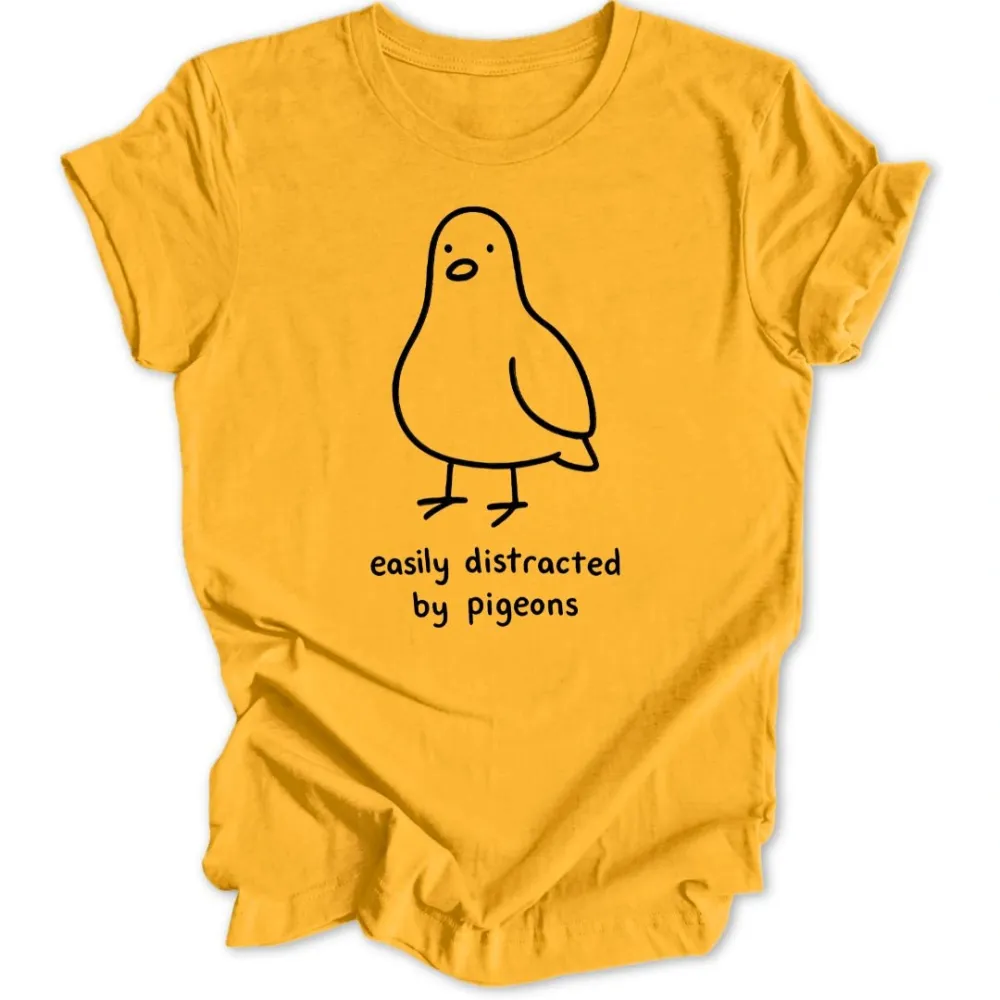 Distracted by Pigeons Unisex T-Shirt