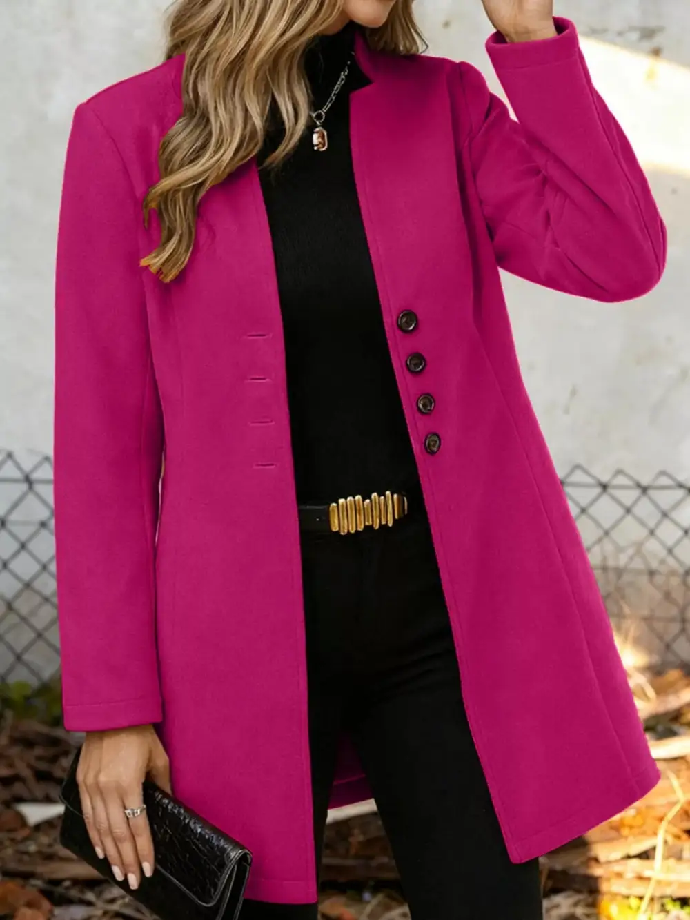Button-down Longline Outerwear