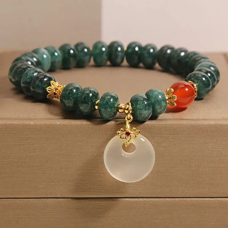 Classic Jade Beads Buckle Bracelet