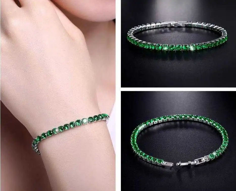 Women's Paved Zirconia Tennis Bracelet Fold Over Closure
