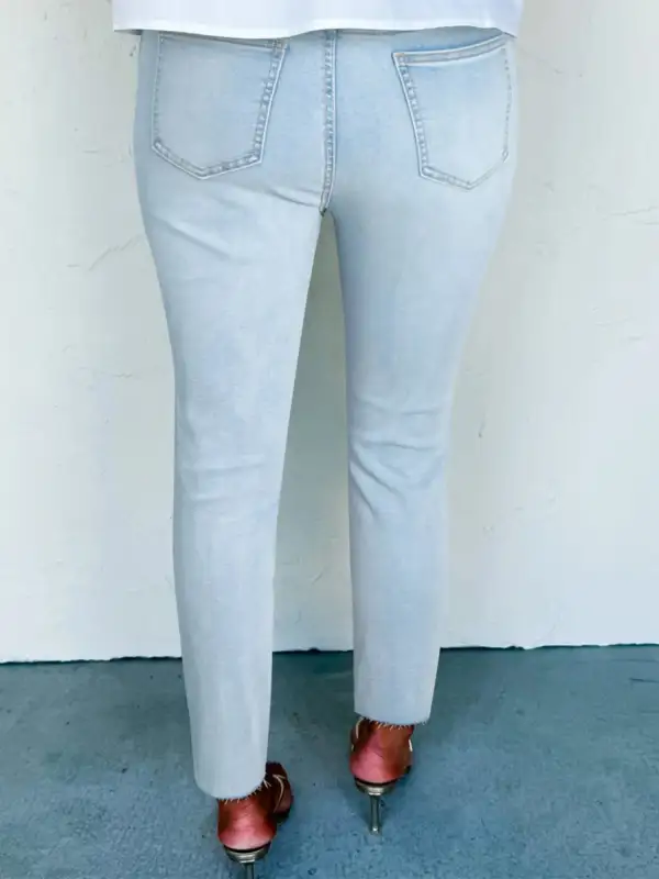 Mid Rise Skinny Distressed Denim Jeans