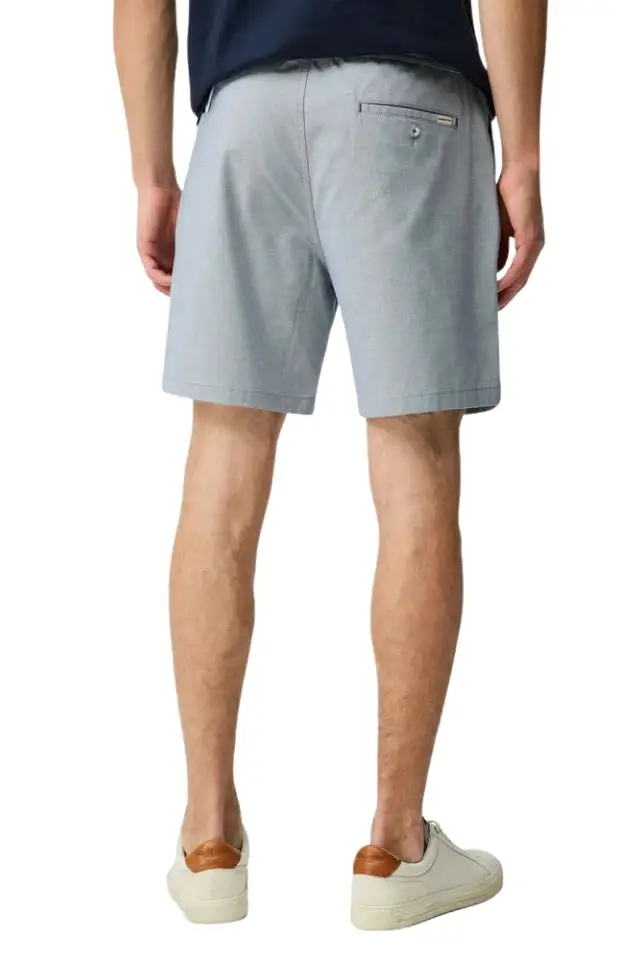Relaxed Fit Elastic Waist Denim Shorts