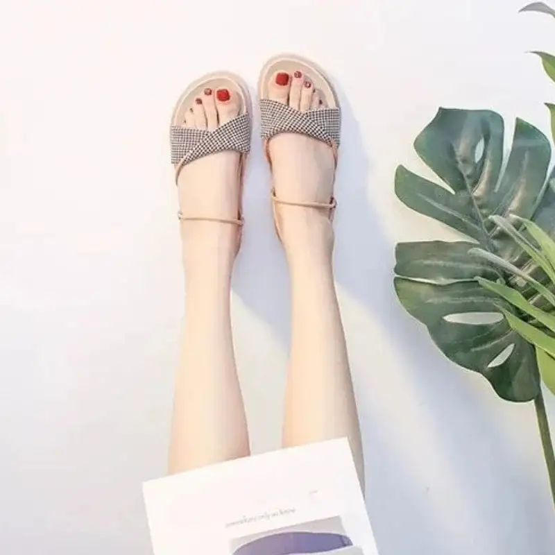 Round Toe Slingback Slip On Slides