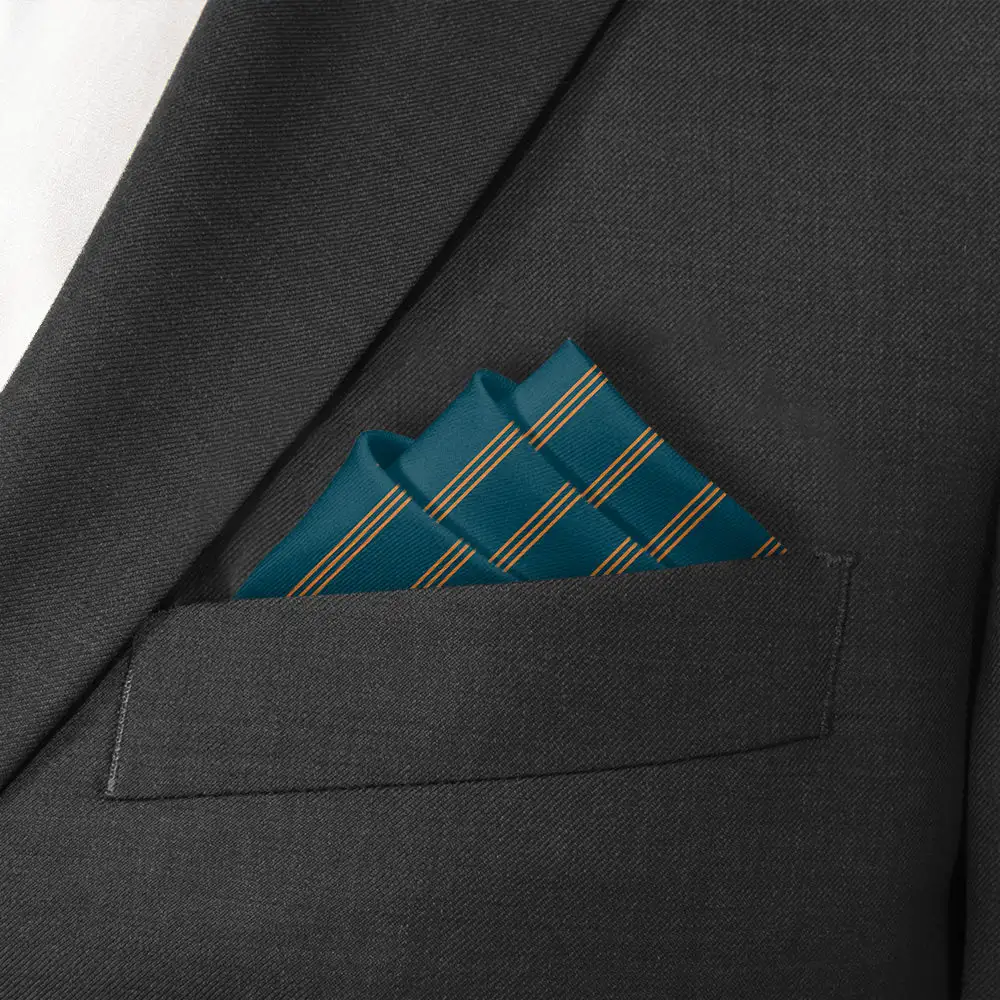 Polished Refined Striped Pocket Square