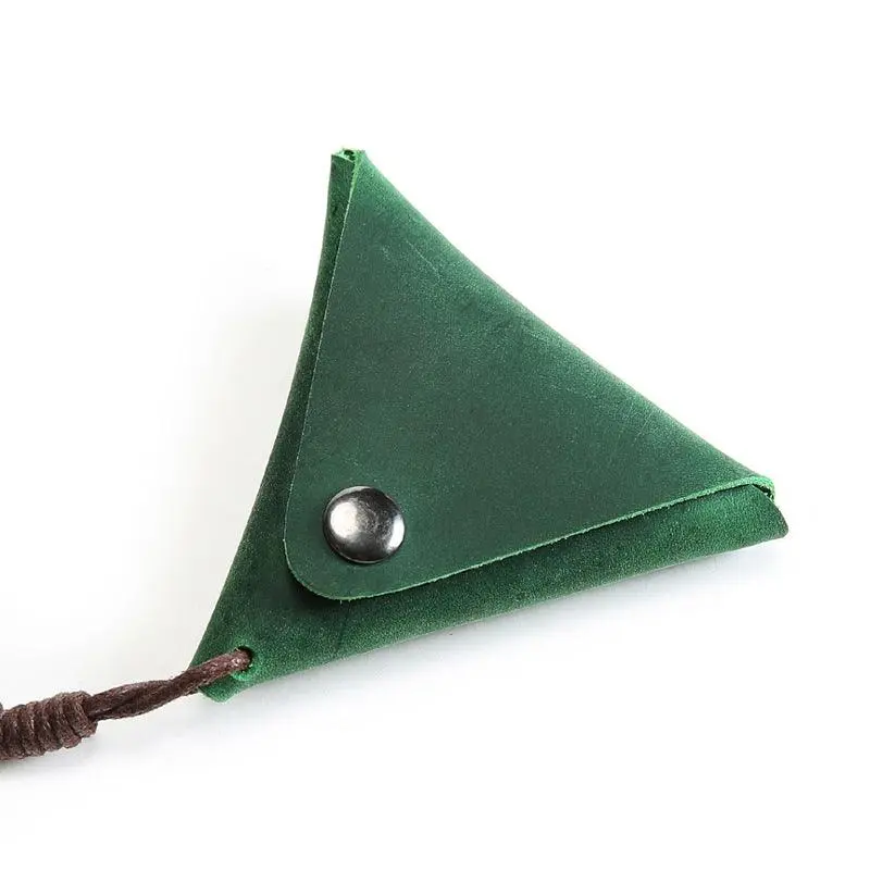 Geometric Leather Coin Purse