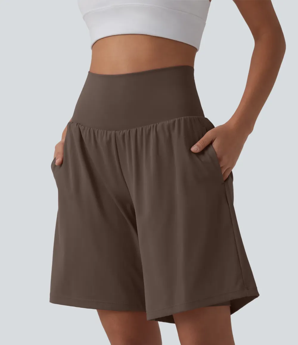 SoftlyZero Airy Super High Waisted 2-in-1 Cool Touch Yoga Shorts 9
