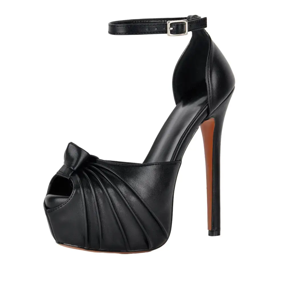 Peep Toe Platform Ankle Strap Stiletto Sandals