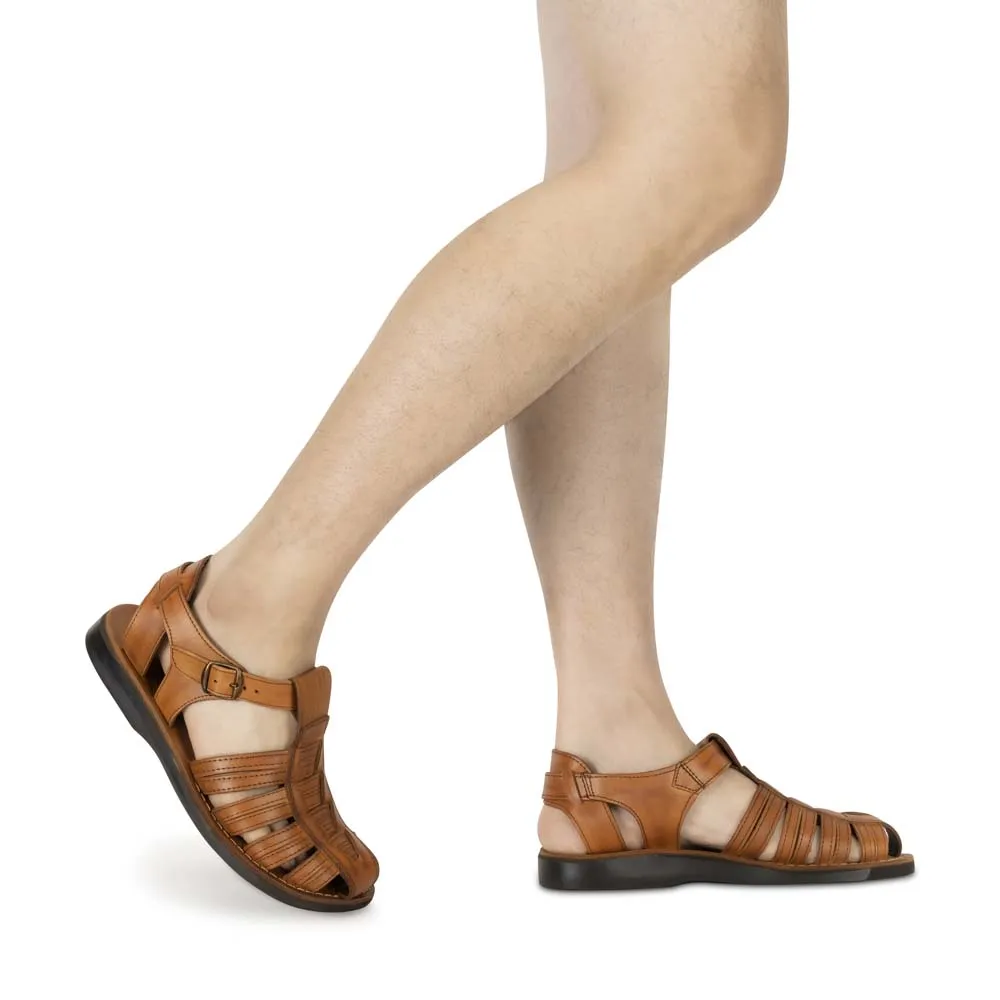 Relaxed Leather Closed Toe Sandals