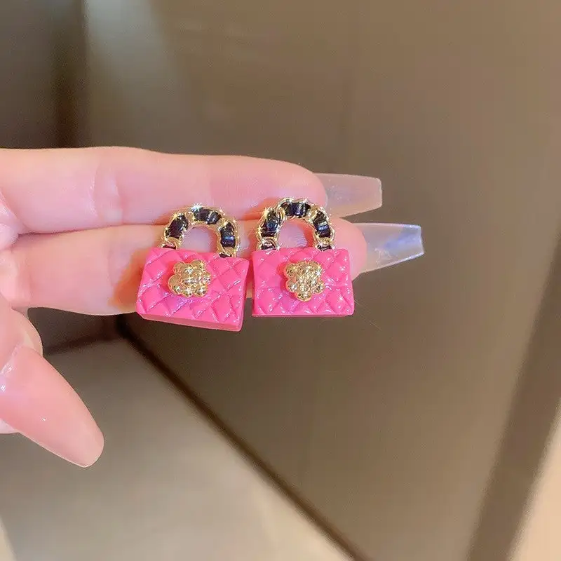 Floral Leather Statement Earrings