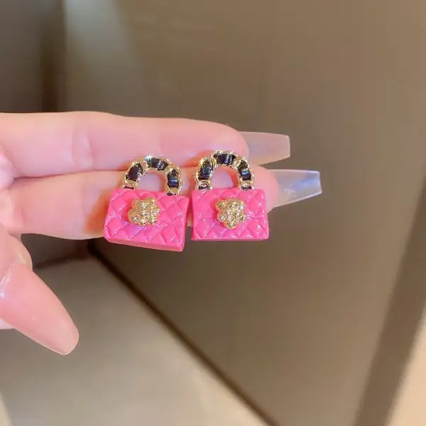 Floral Leather Statement Earrings