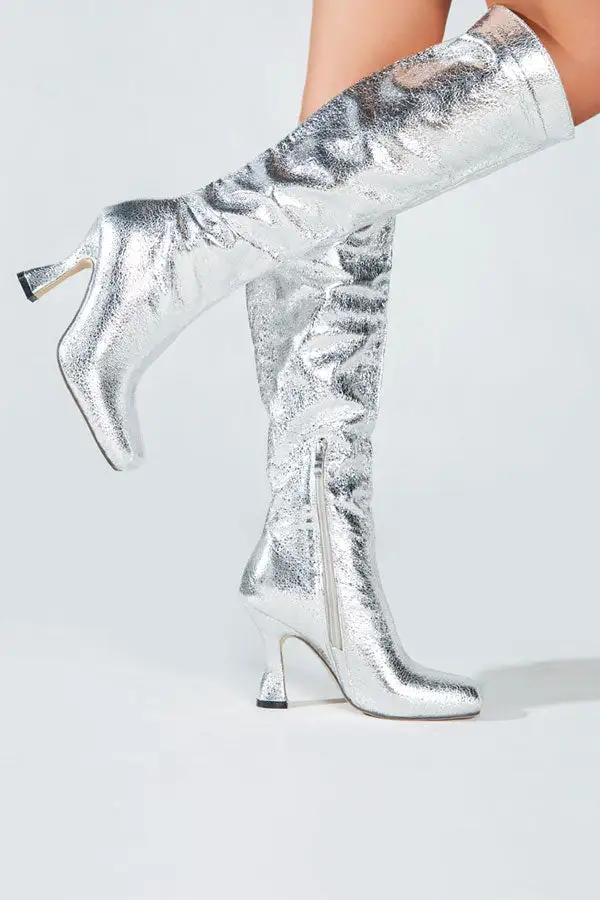 Bright Square-Toe Boots