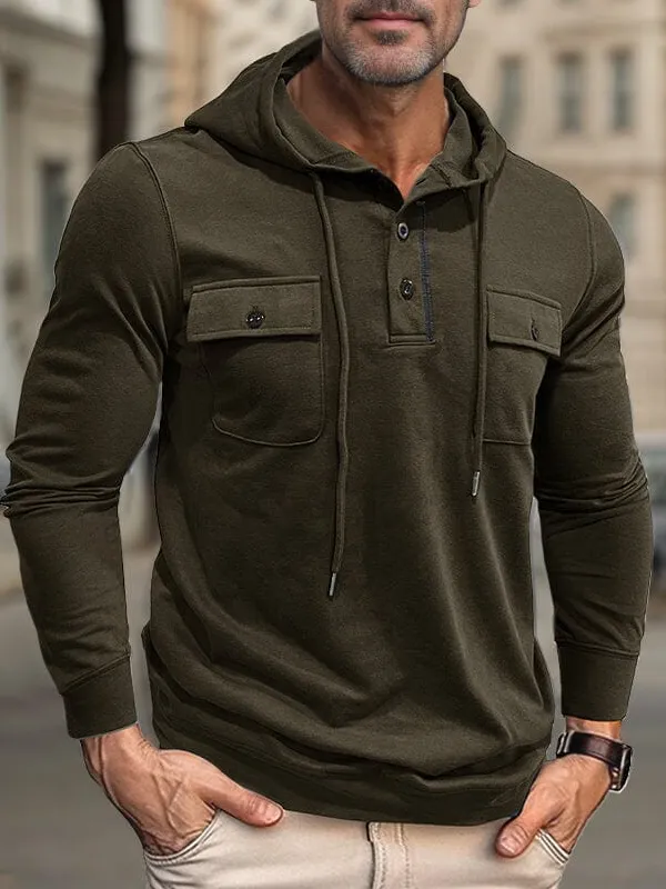Casual Utility Inspired Hoodie T-Shirt