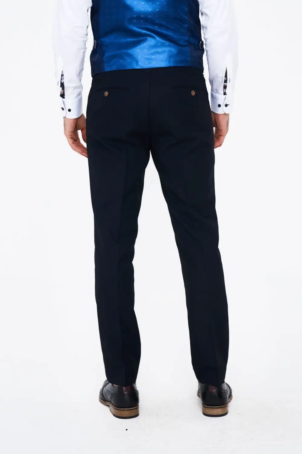 Slim Viscose Blend Tailored Trousers