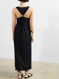 Casual Solid Color All-Match Sleeveless Dress