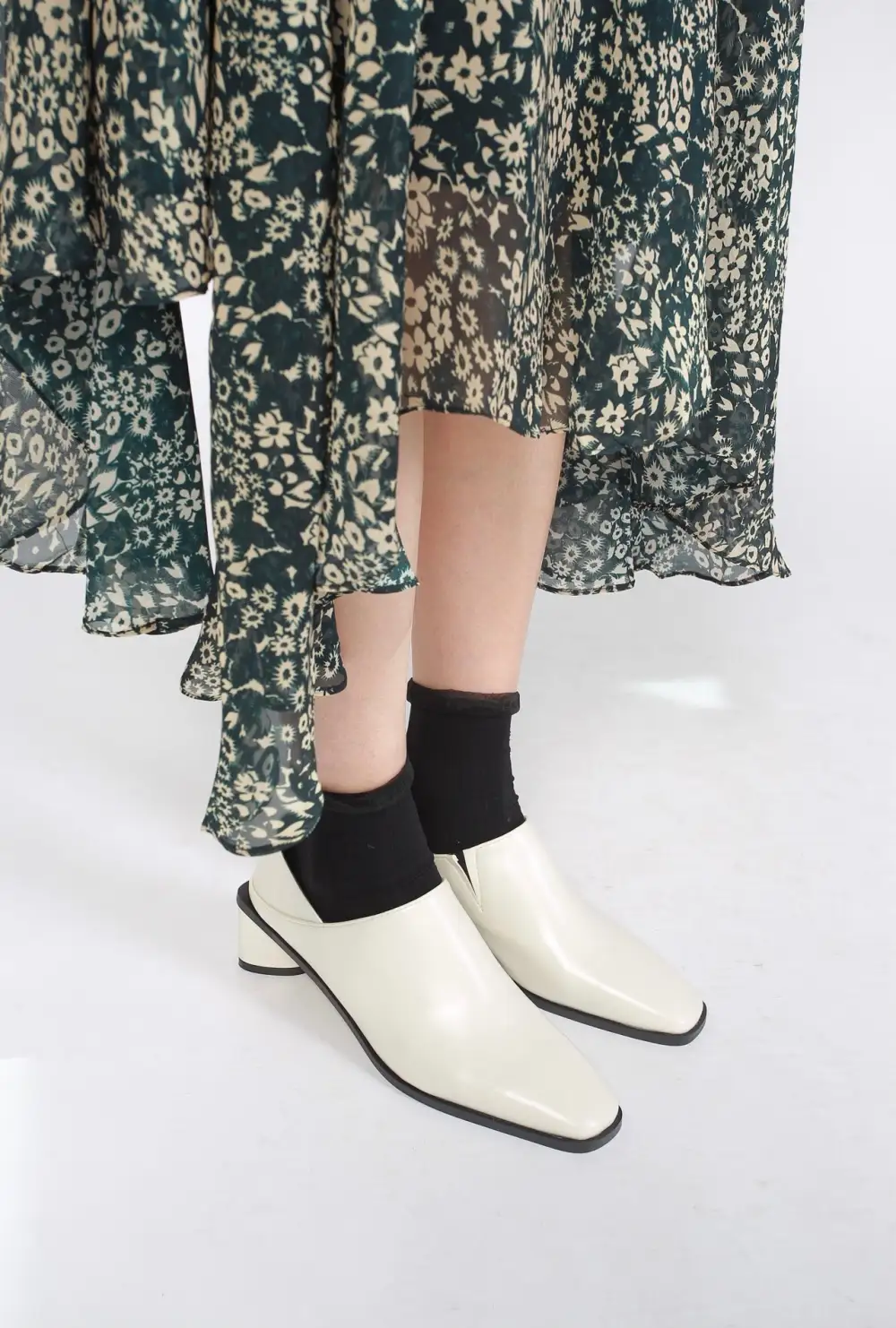 Balanced Faux Leather Everyday Heels